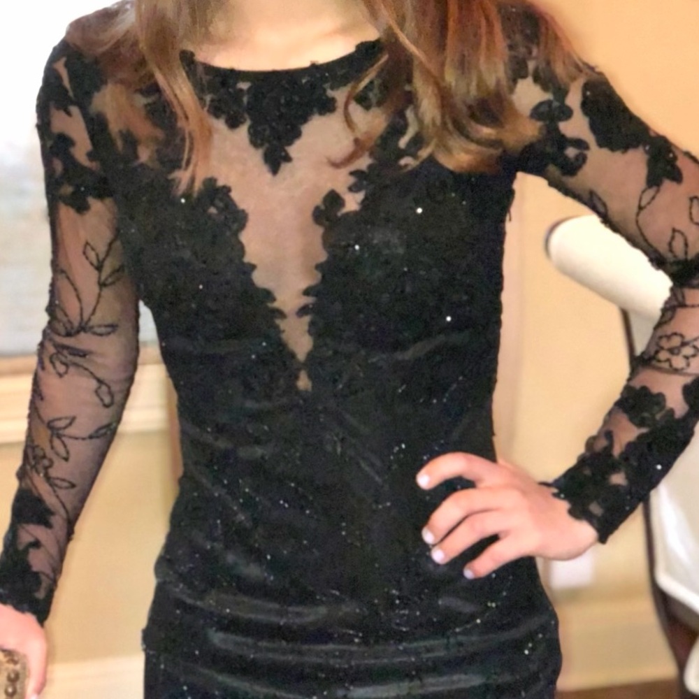 Lace black dress